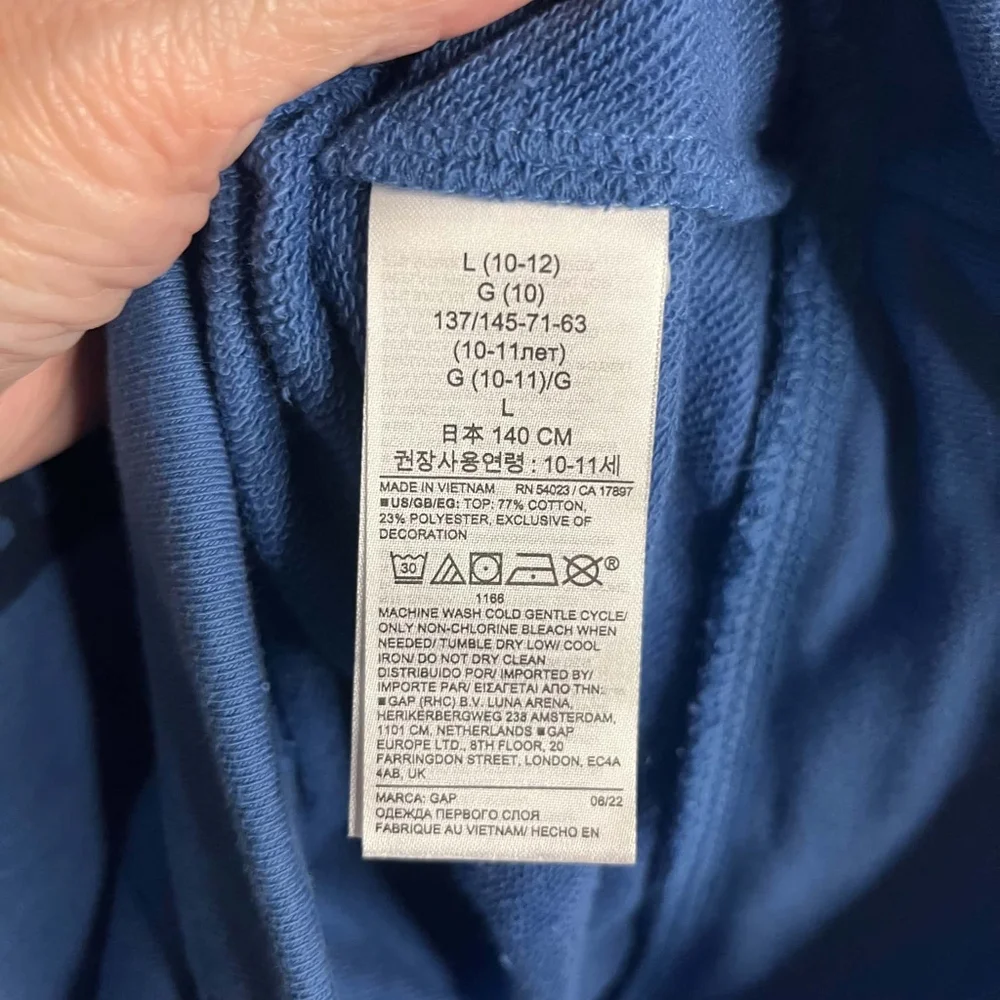 Gap Blue Kids Large 10/12 Ram SF Athletic Department Sweatshirt
